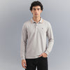 Relaxed Fit Solid Triblend Gold Tipping Pique Polo T-shirt