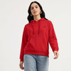 Hooded Neck Solid Sweatshirt