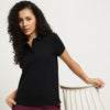 Regular Fit Polo Neck Solid T-Shirt