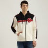 Regular Fit Hooded Neck Color Block Tape Detailed Ottoman Sweatshirt