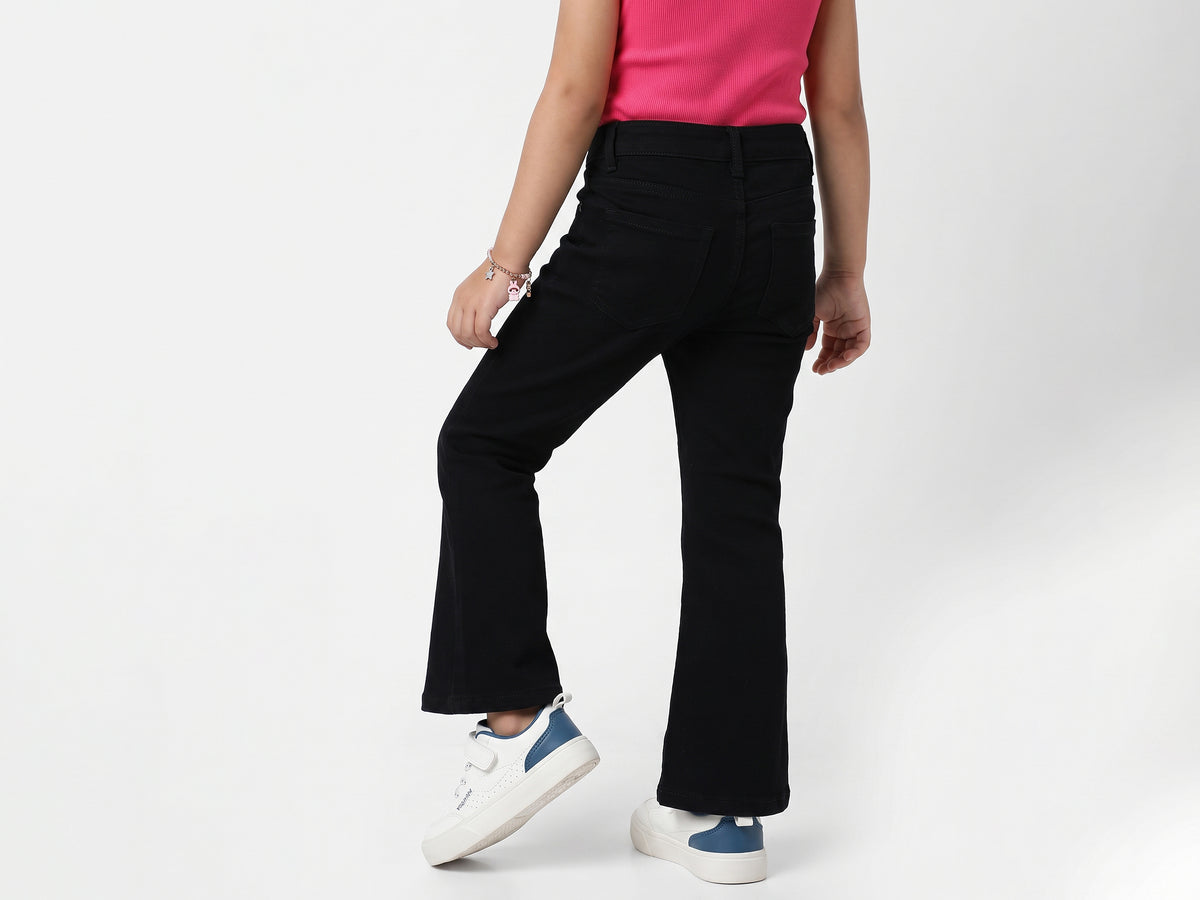 Solid Bootcut Fit Jeans