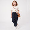 Solid Wide Leg Dark Wash Cargo Pants