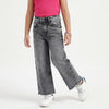 Solid Wide Leg Fit Jeans