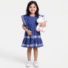 Regular Fit Round Neck Embroidered Dress