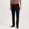 Solid Slim Tapered Fit Black Rinse Wash Jeans