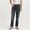Solid Straight Fit Vintage Tinted Wash Jeans