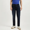 Solid Slim Tapered Fit Dark Blue Jeans