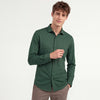 Slim Fit Spread Collar Solid Shirt