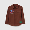 Regular Fit Spread Collar Applique Shirt