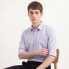 Slim Fit Spread Collar Solid Shirt