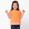 Regular Fit Round Neck Embroidered Top
