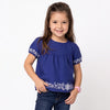 Regular Fit Round Neck Embroidered Top