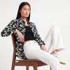 Regular Fit Regular Collar Leaf Print Shirt