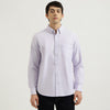Regular Fit Button Down Solid Oxford Chambrey Shirt