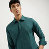 Regular Fit Spread Collar Solid Shirt