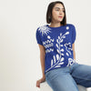 Round Neck Printed Top
