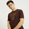 Men Regular Fit Round Neck Embroidered T-Shirt