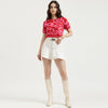 Women Round Neck Patterned Top