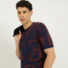 Men Regular Fit Round Neck Typography T-Shirt