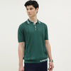 Regular Fit Polo Neck Solid T-Shirt