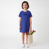 Round Neck Applique Scalloped Design A-Line Dress