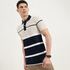 Regular Fit Polo Neck Striped T-Shirt