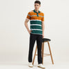 Regular Fit Polo Neck Striped T-Shirt