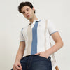 Regular Fit Polo Neck Striped T-Shirt