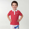 Boys Relaxed Fit Polo Neck Graphic T-Shirt