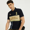 Men Relaxed Fit Polo Neck Striped T-Shirt