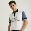 Men Relaxed Fit Polo Neck Embroidered T-Shirt