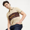 Relaxed Fit Polo Neck Solid T-Shirt