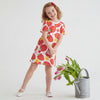 Girls Regular Fit Round Neck Printed Dress