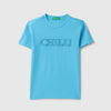 Girls Regular Fit Round Neck Embossed T-Shirt