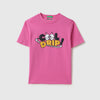 Girls Relaxed Fit Round Neck Typographic Print T-Shirt