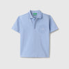 Boys Relaxed Fit Polo Neck Solid T-Shirt