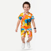 Boys Regular Fit Round Neck Printed All Over Print Digital T-Shirt