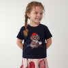 Dog Print Round Neck Graphic Print Girls Tshirt