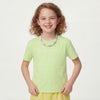 Girls Longline Fit Round Neck Graphic Print T-Shirt
