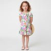 Girls Regular Fit Round Neck Printed Dress