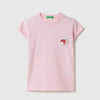 Girls Regular Fit Round Neck Printed T-Shirt