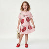 Girls Cropped Round Neck Printed T-Shirt