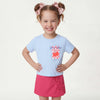 Girls Boxy Fit Round Neck Graphic Print T-Shirt