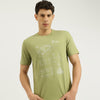 Men Relaxed Fit Round Neck Printed T-Shirt