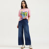 Women Round Neck Graphic Print T-Shirt