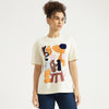 Women Round Neck Graphic Print T-Shirt