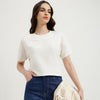 Women Round Neck Embroidered T-Shirt
