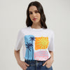Women Round Neck Printed T-Shirt