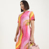 Round Neck Swirl Print Dress