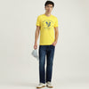Dog Print Regular Fit Round Neck Printed T-Shirt